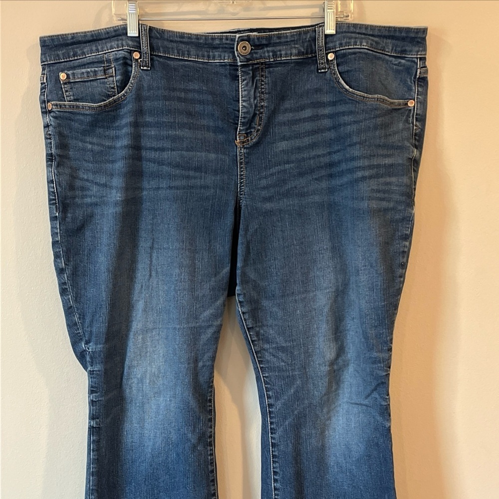 Torrid Denim Womens Jeans Plus Size 22S Stretch Slim Boot Dark Wash